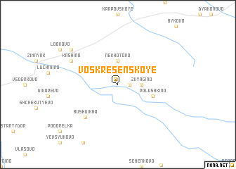 map of Voskresenskoye