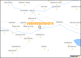 map of Voskresenskoye