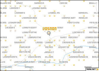 map of Vosnon