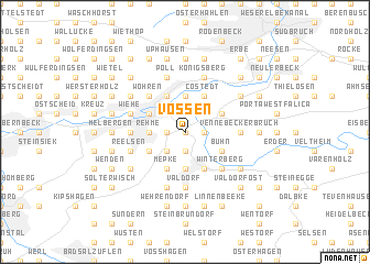 map of Vössen