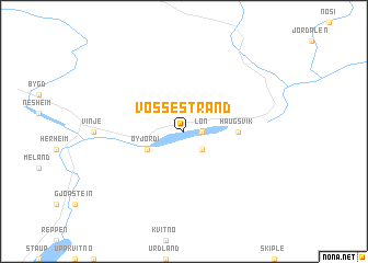 map of Vossestrand