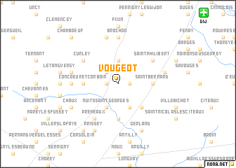 map of Vougeot