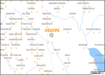 map of Voukpé