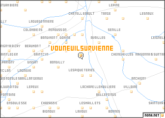 map of Vouneuil-sur-Vienne