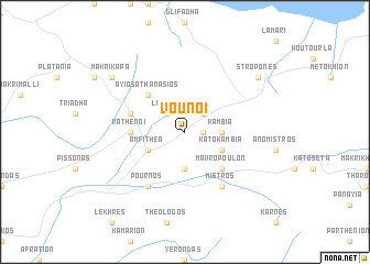 map of Voúnoi