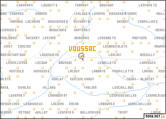 map of Voussac
