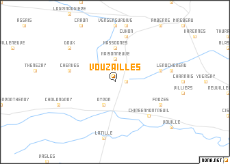 map of Vouzailles