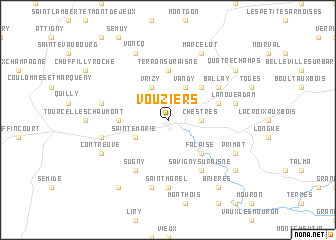 map of Vouziers