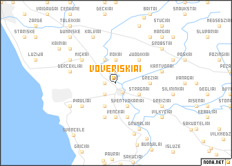 map of Voveriškiai