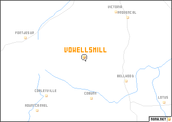 map of Vowells Mill