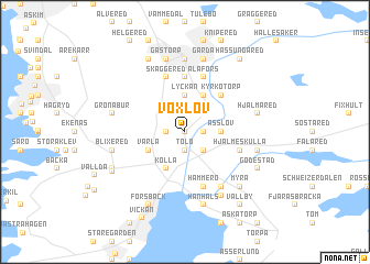 map of Voxlöv