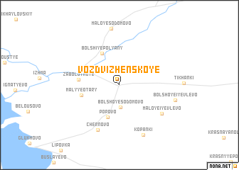 map of Vozdvizhenskoye