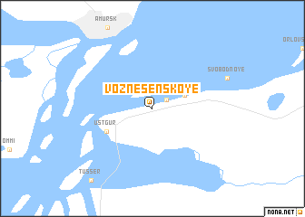 map of Voznesenskoye