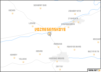 map of Voznesenskoye