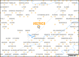 map of Voznice