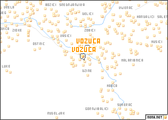 map of Vozuća