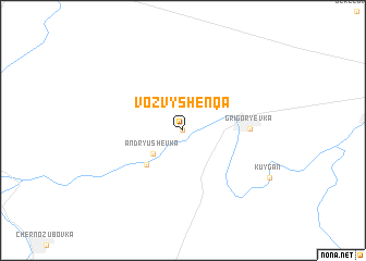 map of Vozvyshenqa