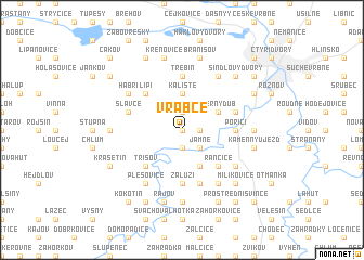 map of Vrábče