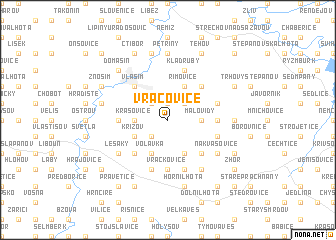 map of Vracovice