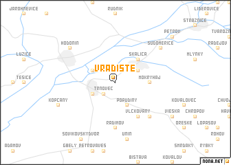 map of Vrádište