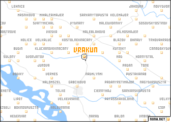 map of Vrakúň