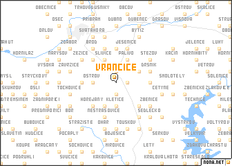 map of Vrančice