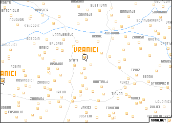 map of Vranići