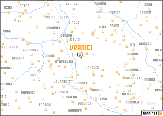 map of Vranići