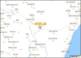 map of Vranja