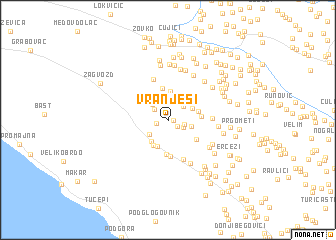 map of Vranješi