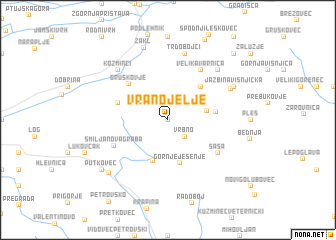 map of Vranojelje