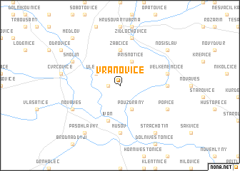 map of Vranovice