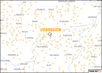 map of Vranovina