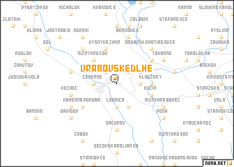 map of Vranovské Dlhé