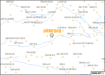 map of Vransko