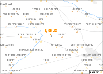 map of Vraux