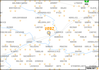 map of Vráž