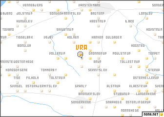 map of Vrå