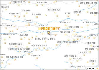 map of Vrbanovec