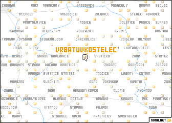 map of Vrbatŭv Kostelec