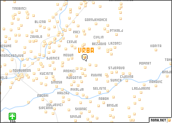map of Vrba