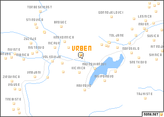 map of Vrben