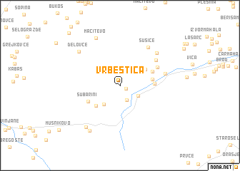 map of Vrbeštica