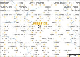 map of Vrbětice