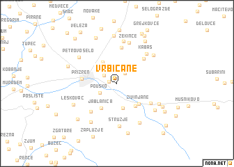 map of Vrbičane