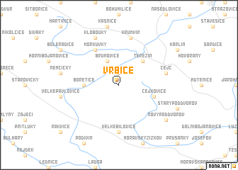 map of Vrbice