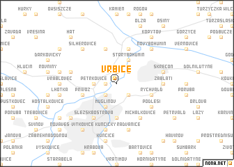 map of Vrbice