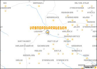 map of Vrbno pod Pradědem