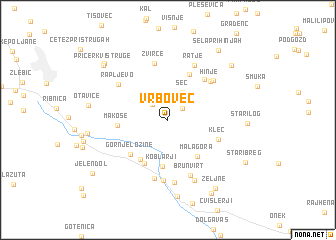 map of Vrbovec