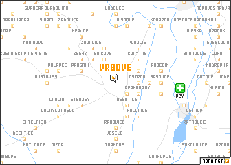 map of Vrbové